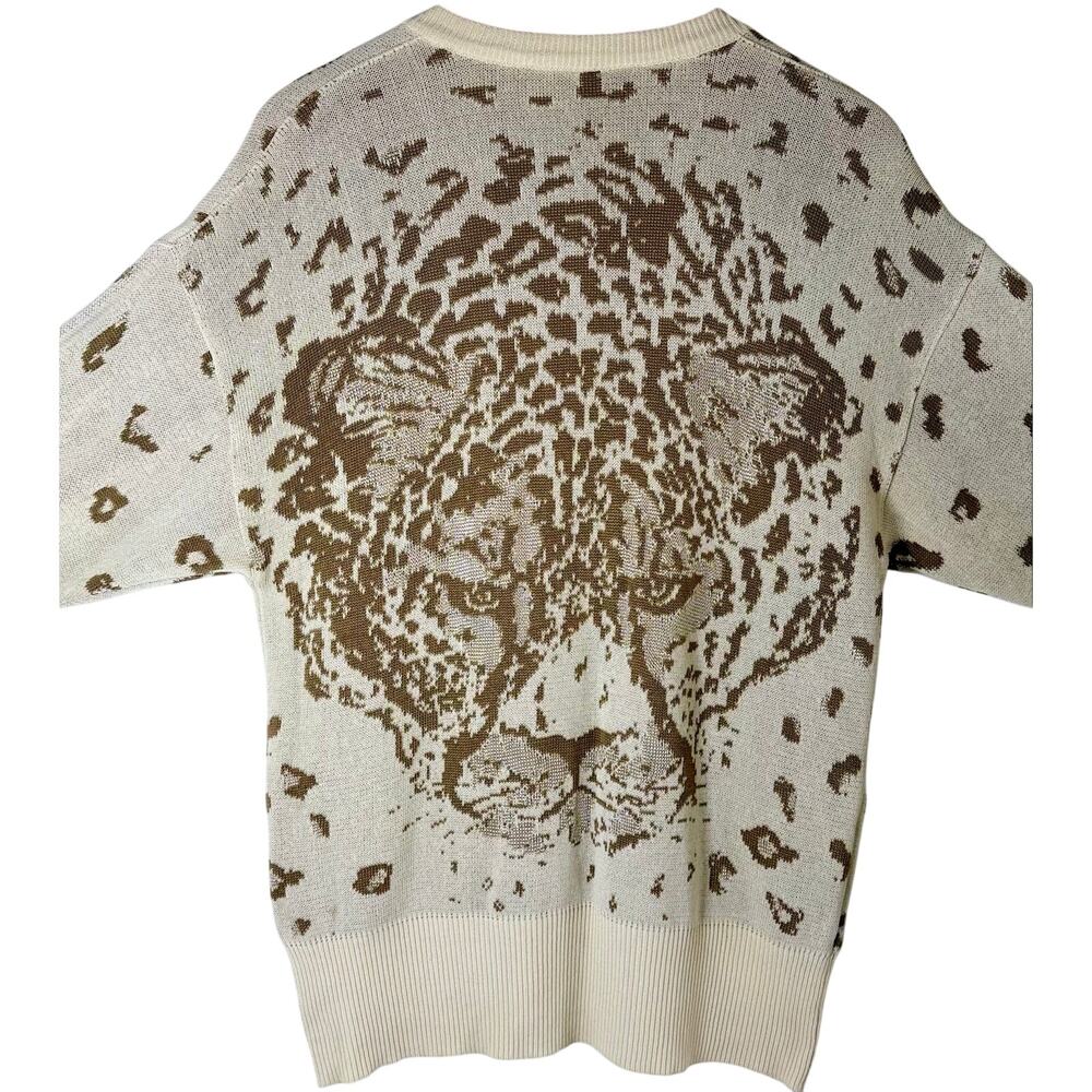 Vintage Escada Margaretha Ley women’s leopard animal print beige cardigan 40